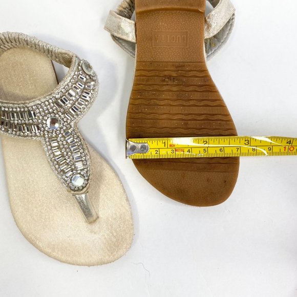 LUCITA Toddler Girl's Thong Sandals with Rhinestones - Picture 9 of 12